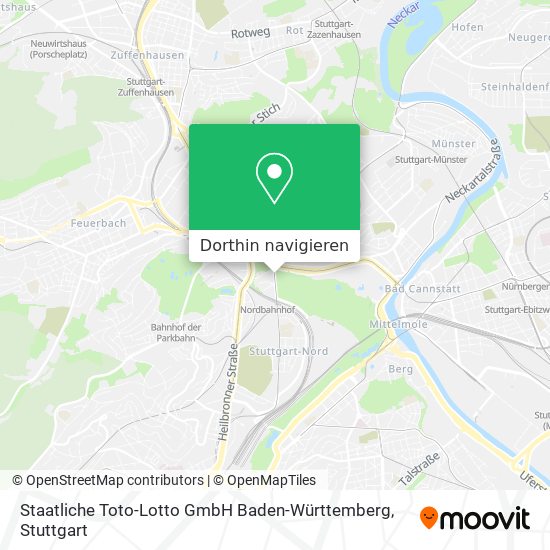 Staatliche Toto-Lotto GmbH  Baden-Württemberg Karte