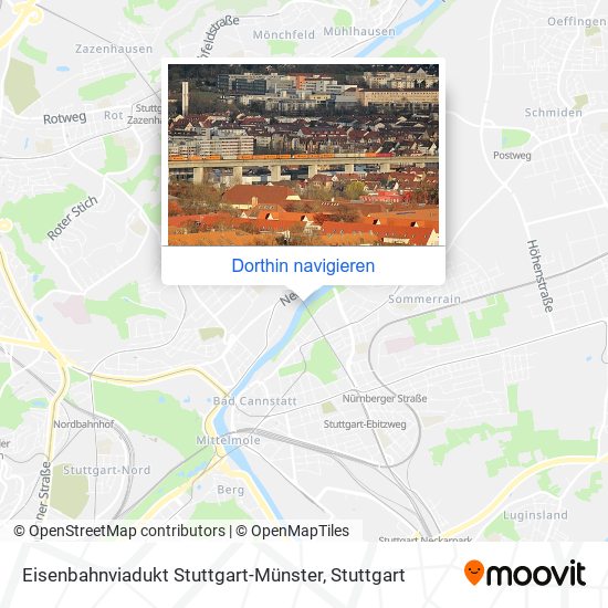 Eisenbahnviadukt Stuttgart-Münster Karte