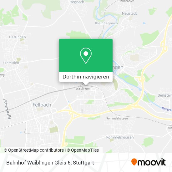 Bahnhof Waiblingen Gleis 6 Karte