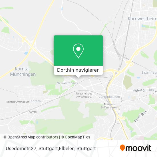 Usedomstr.27, Stuttgart,Elbelen Karte