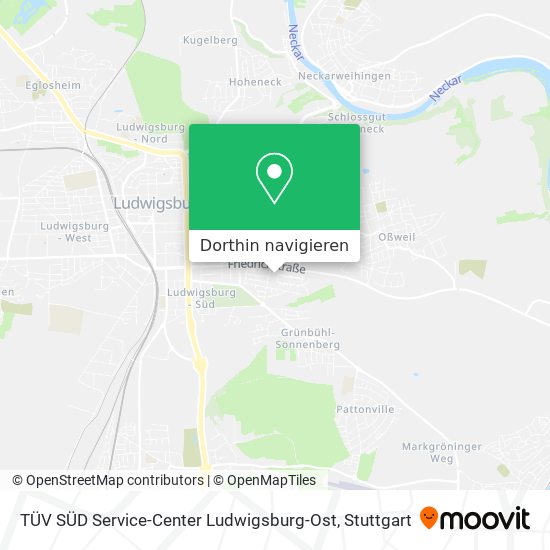 TÜV SÜD Service-Center Ludwigsburg-Ost Karte