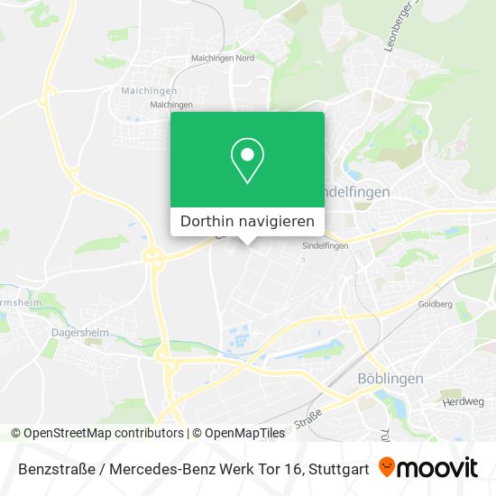 Benzstraße / Mercedes-Benz Werk Tor 16 Karte