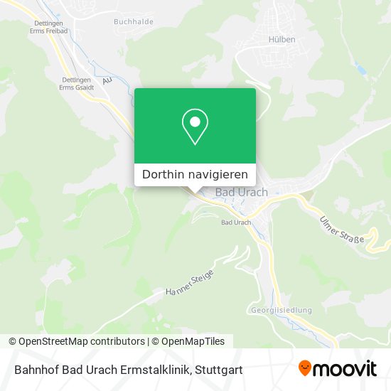 Bahnhof Bad Urach Ermstalklinik Karte