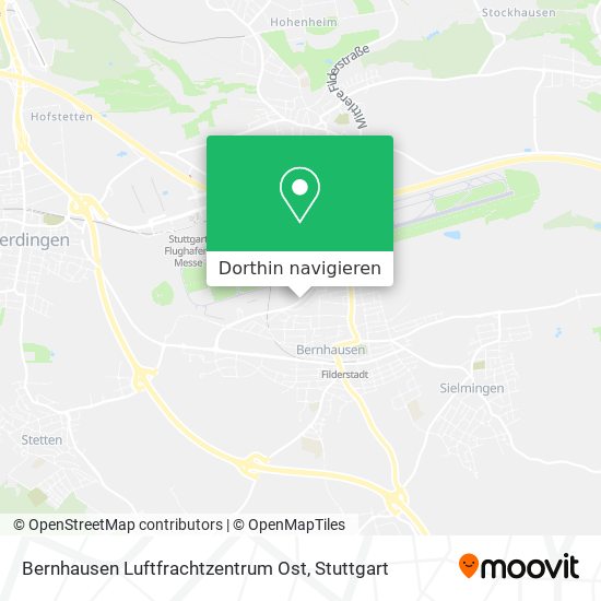 Bernhausen Luftfrachtzentrum Ost Karte