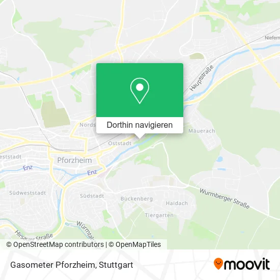 Gasometer Pforzheim Karte