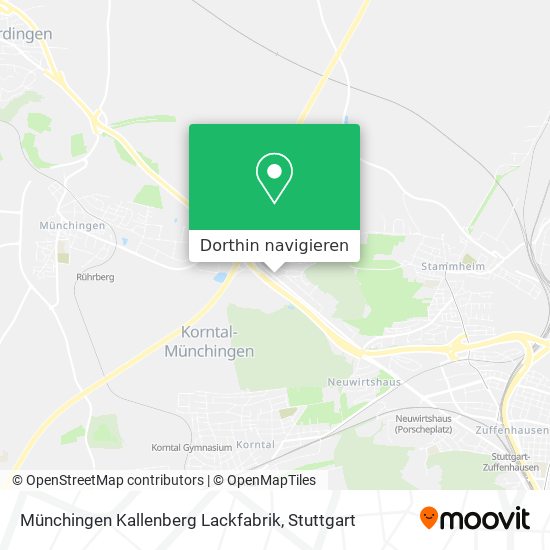 Münchingen Kallenberg Lackfabrik Karte