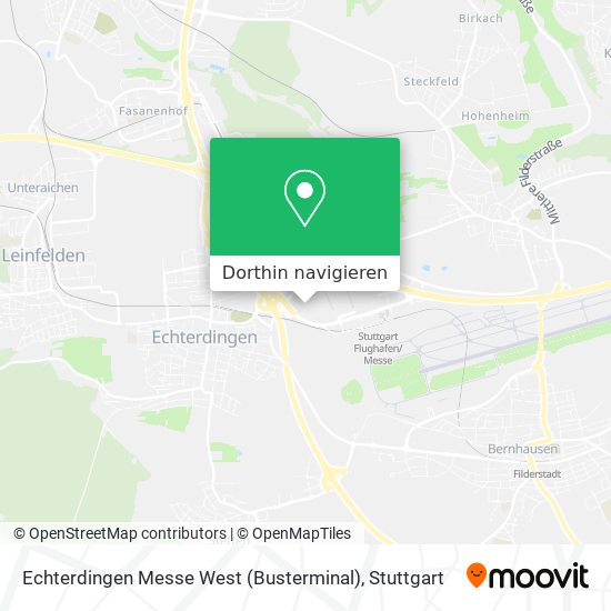 Echterdingen Messe West (Busterminal) Karte
