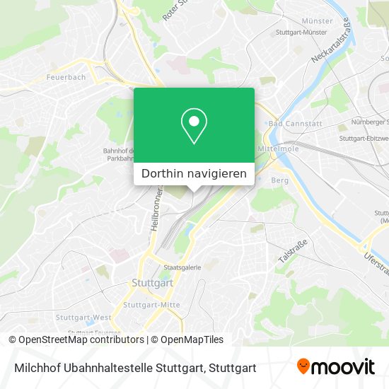Milchhof Ubahnhaltestelle Stuttgart Karte