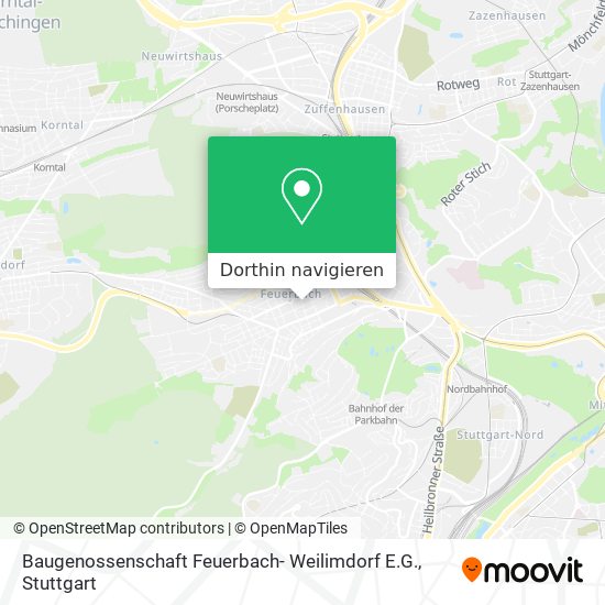Baugenossenschaft Feuerbach- Weilimdorf E.G. Karte