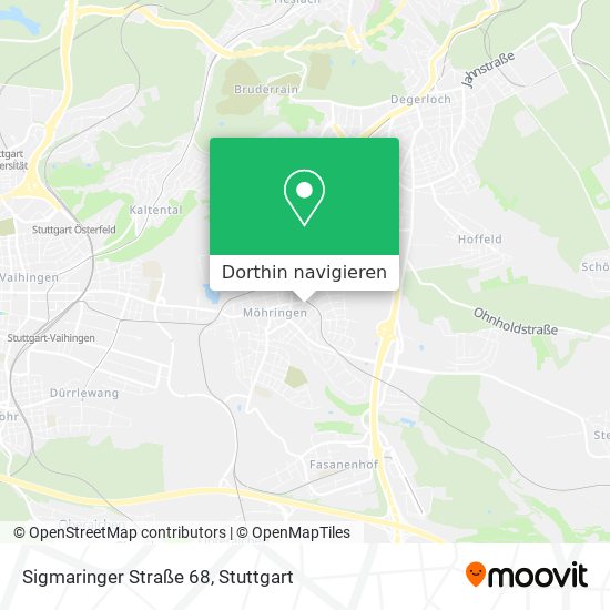 Sigmaringer Straße 68 Karte