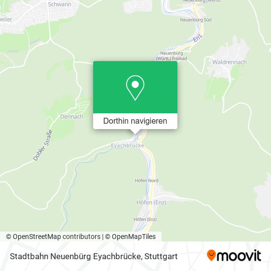 Stadtbahn Neuenbürg Eyachbrücke Karte