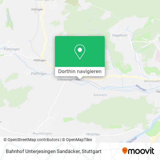 Bahnhof Unterjesingen Sandäcker Karte