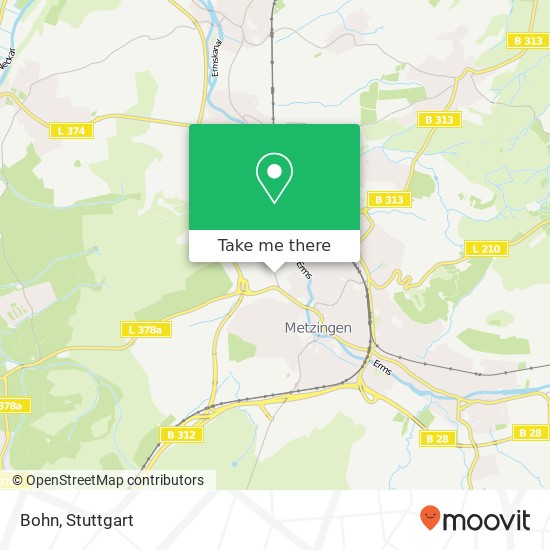 Bohn, Stuttgarter Straße 78 72555 Metzingen Karte