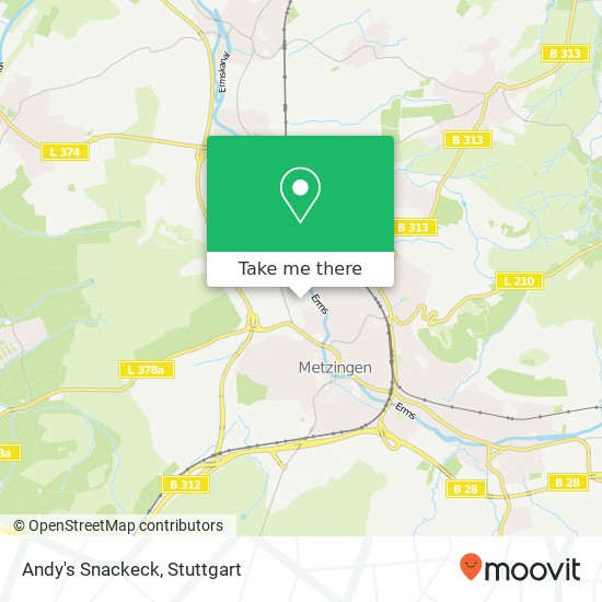 Andy's Snackeck, Senefelderstraße 72555 Metzingen Karte