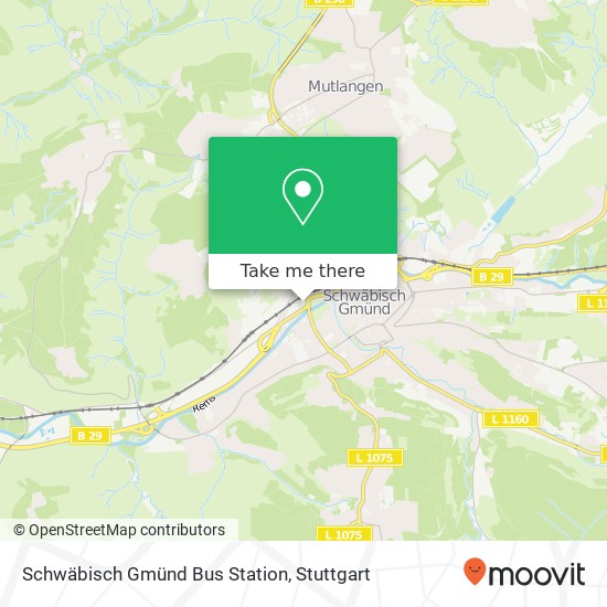 Schwäbisch Gmünd Bus Station Karte