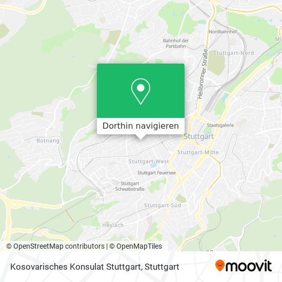 Kosovarisches Konsulat Stuttgart Karte