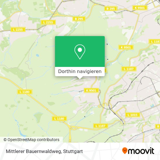 Mittlerer Bauernwaldweg Karte