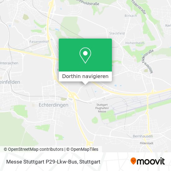 Messe Stuttgart P29-Lkw-Bus Karte