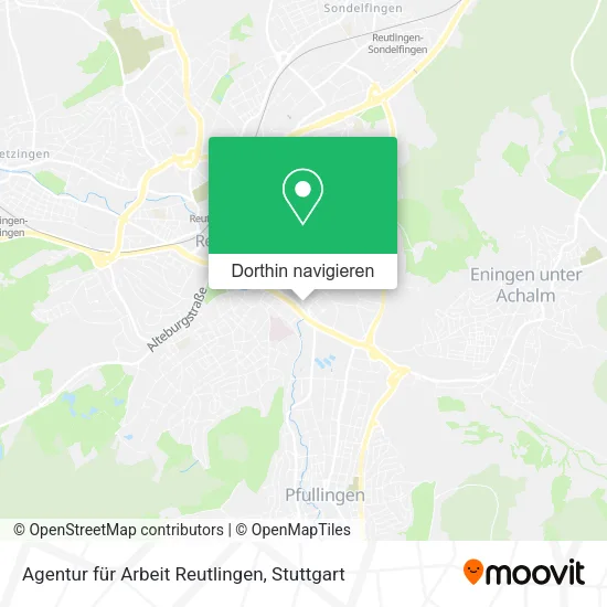 Agentur für Arbeit Reutlingen Karte