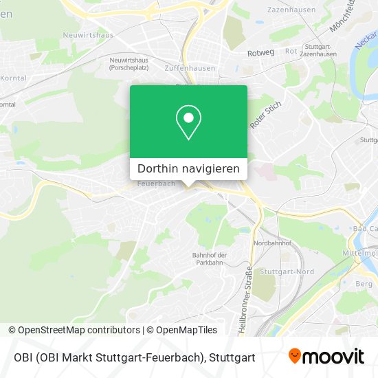 OBI (OBI Markt Stuttgart-Feuerbach) Karte