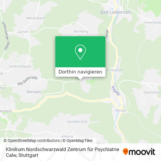 Klinikum Nordschwarzwald Zentrum für Psychiatrie Calw Karte