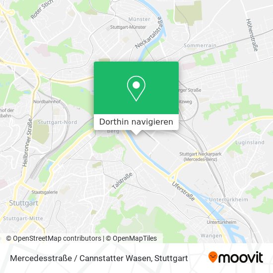 Mercedesstraße / Cannstatter Wasen Karte