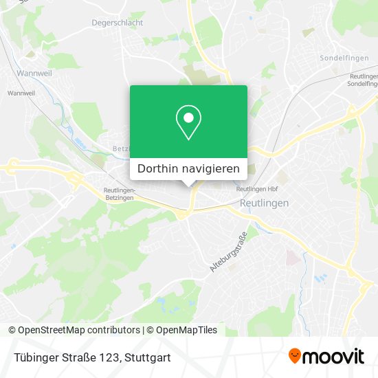 Tübinger Straße 123 Karte