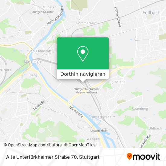 Alte Untertürkheimer Straße 70 Karte