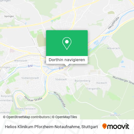 Helios Klinikum Pforzheim-Notaufnahme Karte