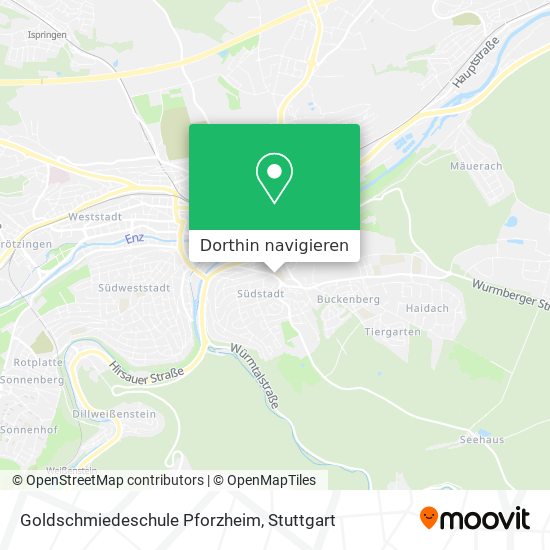 Goldschmiedeschule Pforzheim Karte