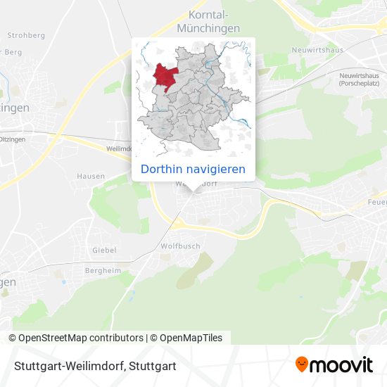 Stuttgart-Weilimdorf Karte