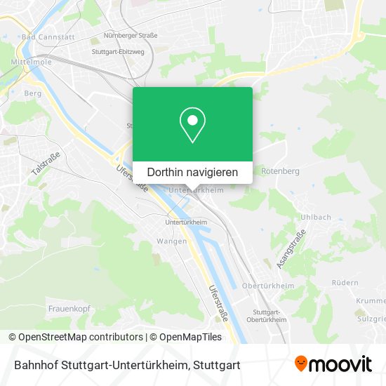 Bahnhof Stuttgart-Untertürkheim Karte