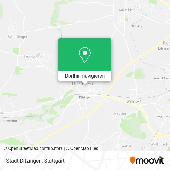 Stadt Ditzingen Karte