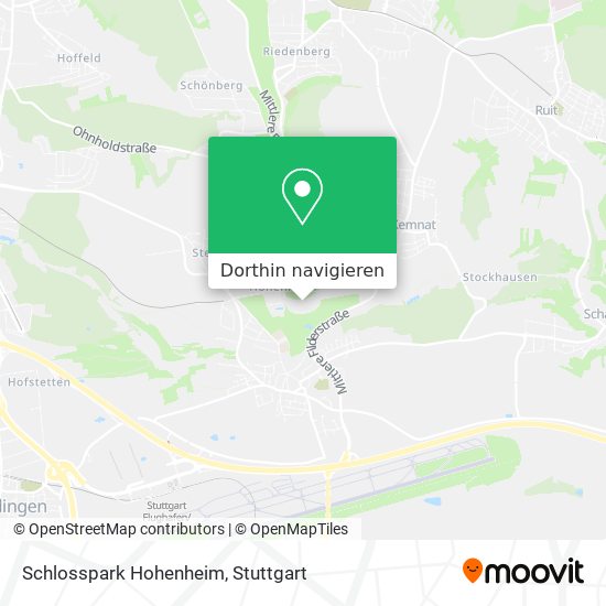 Schlosspark Hohenheim Karte