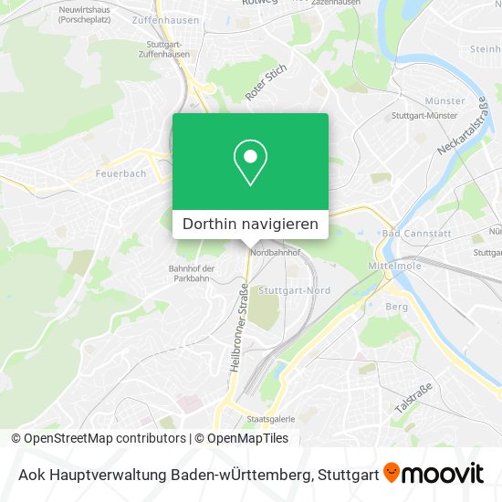 Aok Hauptverwaltung Baden-wÜrttemberg Karte
