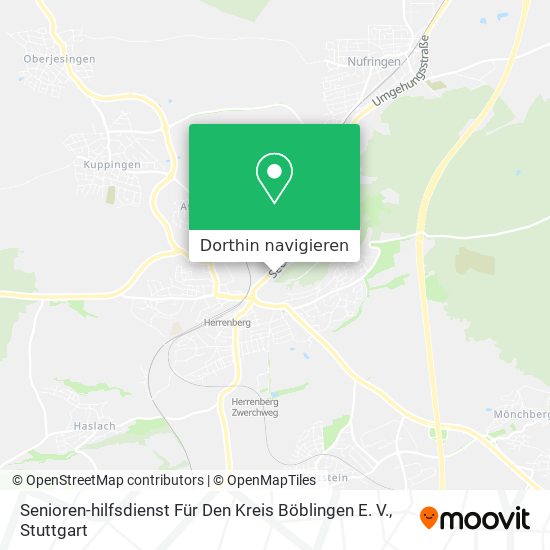 Senioren-hilfsdienst Für Den Kreis Böblingen E. V. Karte
