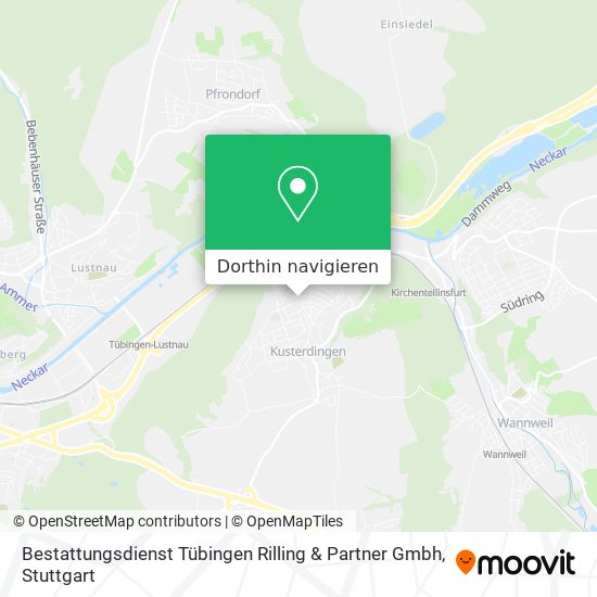 Bestattungsdienst Tübingen Rilling & Partner Gmbh Karte