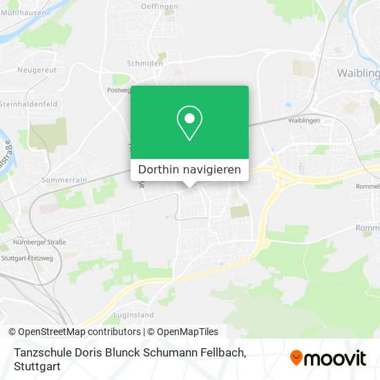 Tanzschule Doris Blunck Schumann Fellbach Karte