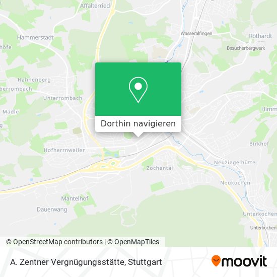 A. Zentner Vergnügungsstätte Karte