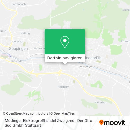 Mödinger Elektrogroßhandel Zweig.-ndl. Der Otra Süd Gmbh Karte