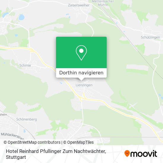 Hotel Reinhard Pfullinger Zum Nachtwächter Karte