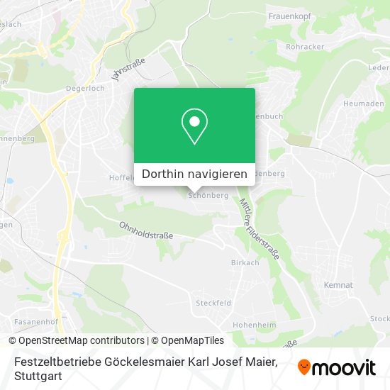Festzeltbetriebe Göckelesmaier Karl Josef Maier Karte