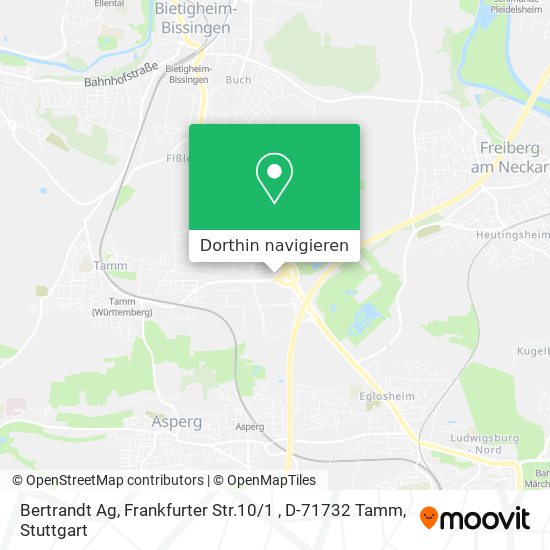 Bertrandt Ag, Frankfurter Str.10 / 1 , D-71732 Tamm Karte