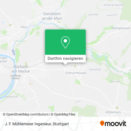 J. F. Mühlemeier Ingenieur Karte