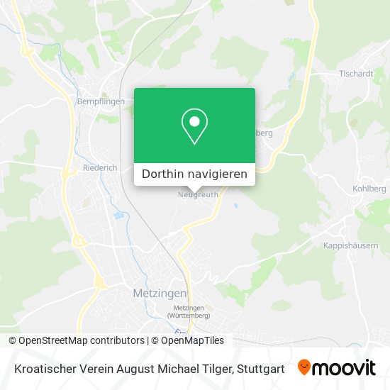 Kroatischer Verein August Michael Tilger Karte
