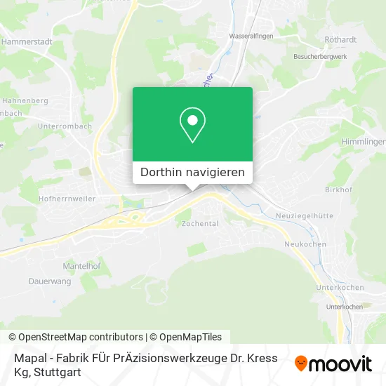 Mapal - Fabrik FÜr PrÄzisionswerkzeuge Dr. Kress Kg Karte