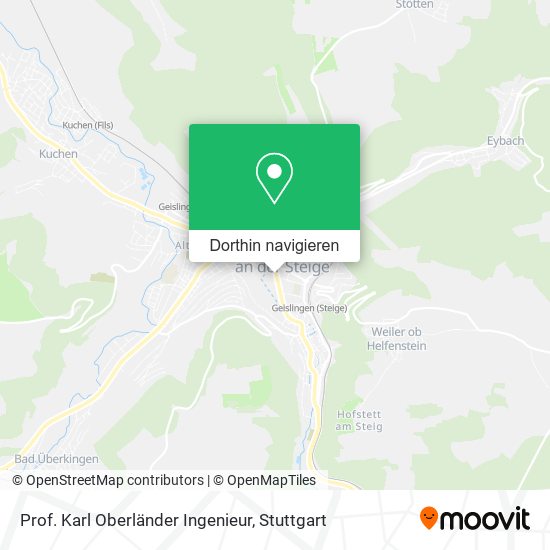 Prof. Karl Oberländer Ingenieur Karte