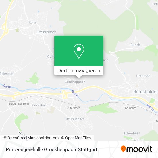 Prinz-eugen-halle Grossheppach Karte