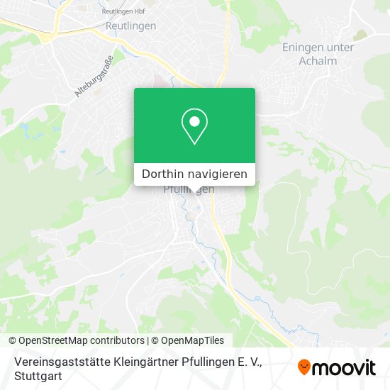 Vereinsgaststätte Kleingärtner Pfullingen E. V. Karte