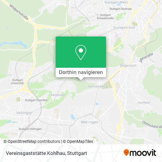 Vereinsgaststätte Kohlhau Karte